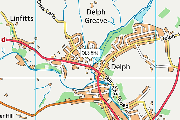 OL3 5HJ map - OS VectorMap District (Ordnance Survey)