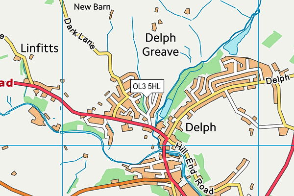 OL3 5HL map - OS VectorMap District (Ordnance Survey)
