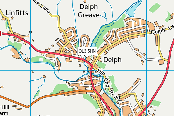 OL3 5HN map - OS VectorMap District (Ordnance Survey)