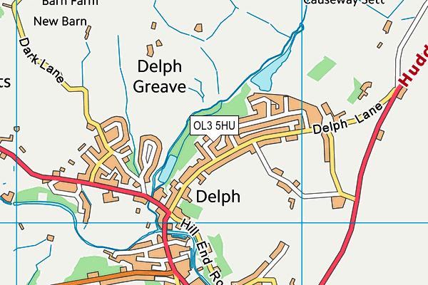 OL3 5HU map - OS VectorMap District (Ordnance Survey)