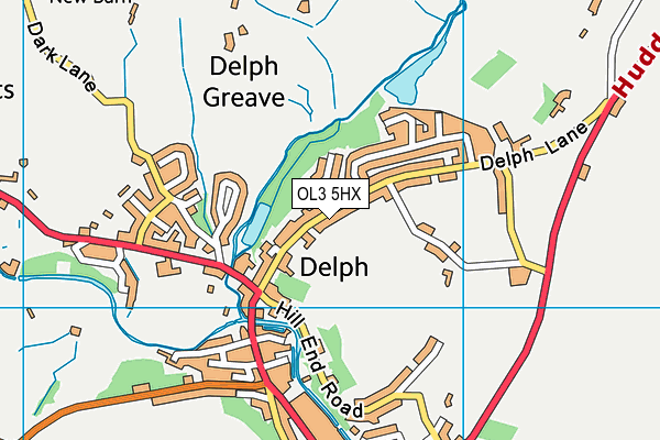 OL3 5HX map - OS VectorMap District (Ordnance Survey)
