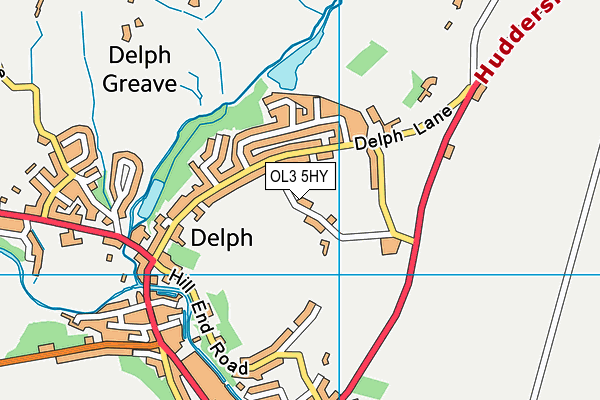 OL3 5HY map - OS VectorMap District (Ordnance Survey)