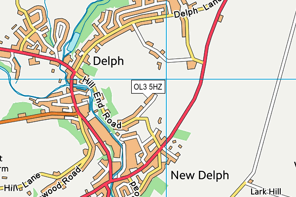 OL3 5HZ map - OS VectorMap District (Ordnance Survey)