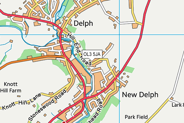OL3 5JA map - OS VectorMap District (Ordnance Survey)