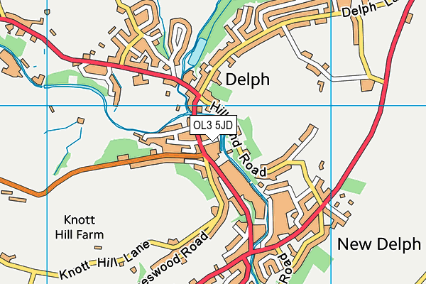 OL3 5JD map - OS VectorMap District (Ordnance Survey)