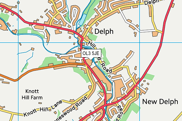 OL3 5JE map - OS VectorMap District (Ordnance Survey)