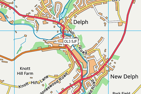 OL3 5JF map - OS VectorMap District (Ordnance Survey)