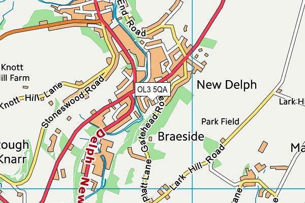 OL3 5QA map - OS VectorMap District (Ordnance Survey)
