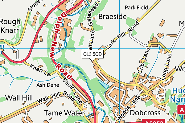 OL3 5QD map - OS VectorMap District (Ordnance Survey)