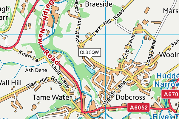 OL3 5QW map - OS VectorMap District (Ordnance Survey)