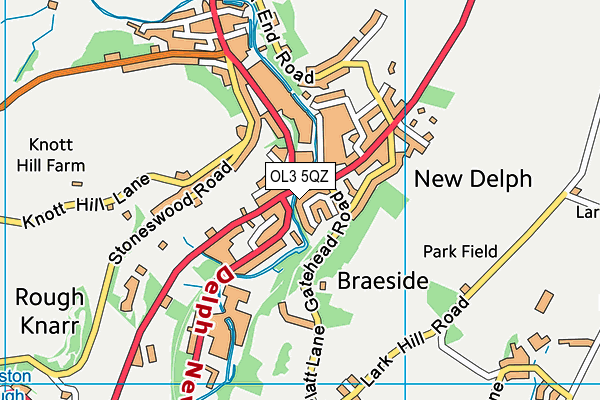 OL3 5QZ map - OS VectorMap District (Ordnance Survey)