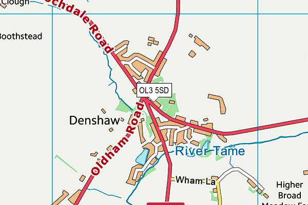 OL3 5SD map - OS VectorMap District (Ordnance Survey)