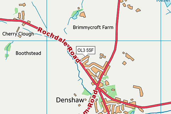 OL3 5SF map - OS VectorMap District (Ordnance Survey)