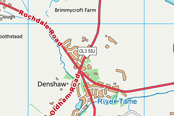 OL3 5SJ map - OS VectorMap District (Ordnance Survey)