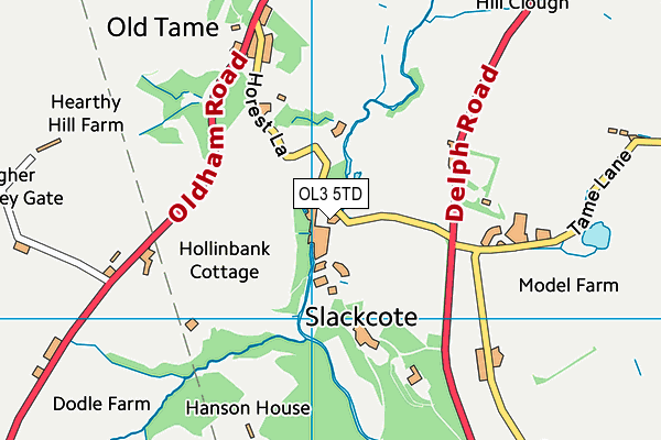 OL3 5TD map - OS VectorMap District (Ordnance Survey)