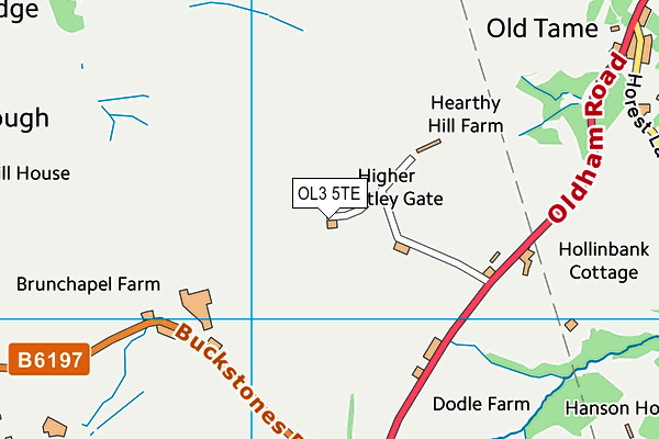 OL3 5TE map - OS VectorMap District (Ordnance Survey)