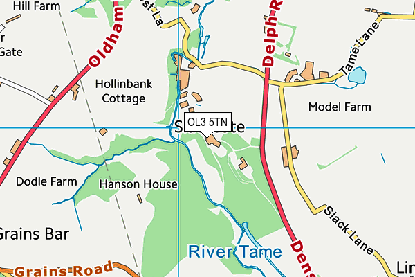 OL3 5TN map - OS VectorMap District (Ordnance Survey)