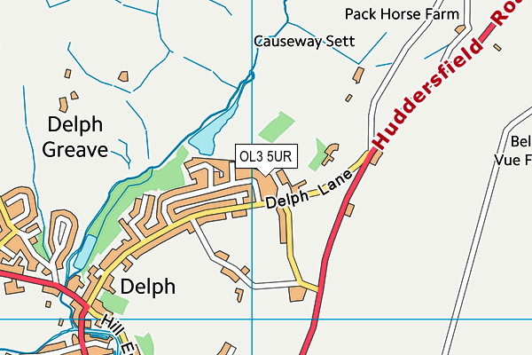 OL3 5UR map - OS VectorMap District (Ordnance Survey)