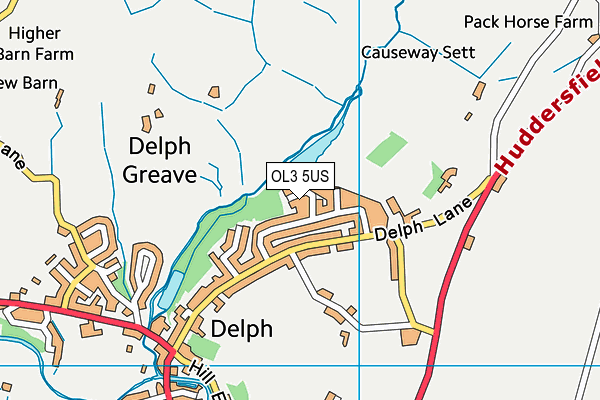 OL3 5US map - OS VectorMap District (Ordnance Survey)