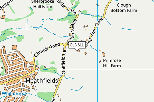 OL3 6LL map - OS VectorMap District (Ordnance Survey)