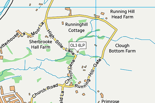 OL3 6LP map - OS VectorMap District (Ordnance Survey)