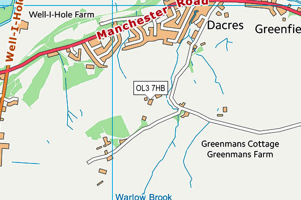 OL3 7HB map - OS VectorMap District (Ordnance Survey)