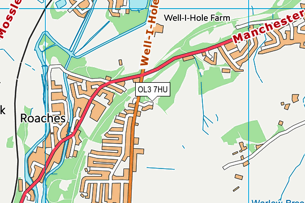 OL3 7HU map - OS VectorMap District (Ordnance Survey)