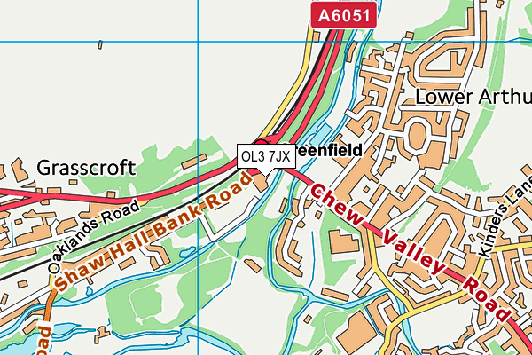 OL3 7JX map - OS VectorMap District (Ordnance Survey)