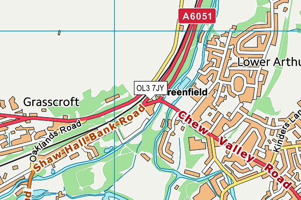 OL3 7JY map - OS VectorMap District (Ordnance Survey)