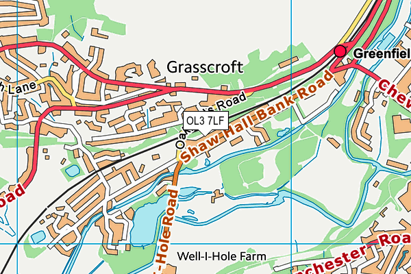 OL3 7LF map - OS VectorMap District (Ordnance Survey)