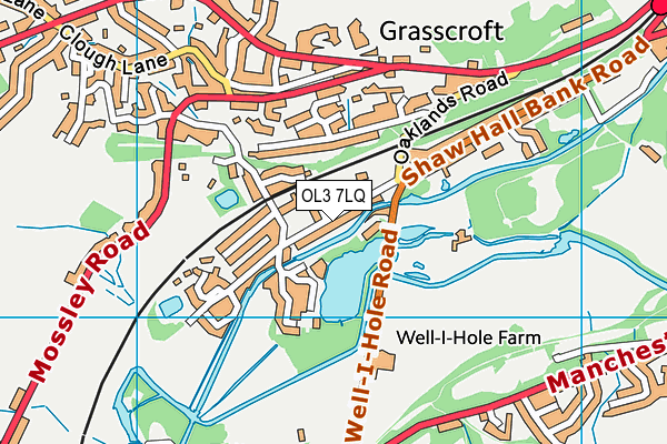 OL3 7LQ map - OS VectorMap District (Ordnance Survey)