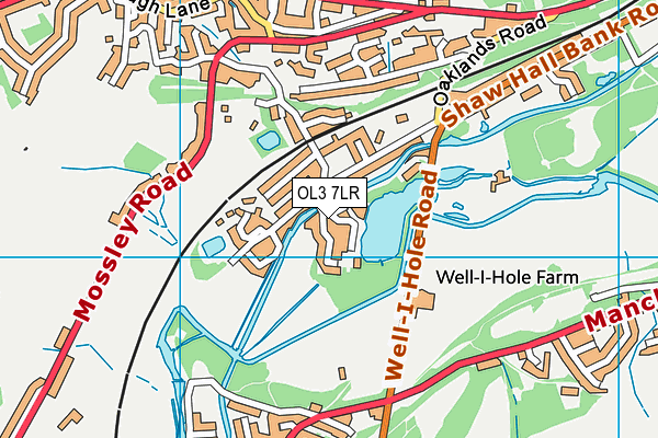 OL3 7LR map - OS VectorMap District (Ordnance Survey)