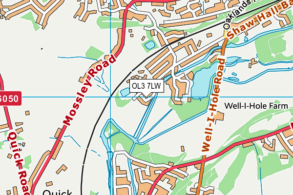 OL3 7LW map - OS VectorMap District (Ordnance Survey)