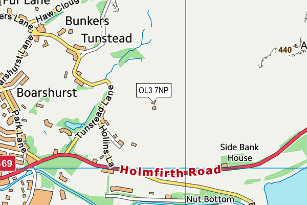 OL3 7NP map - OS VectorMap District (Ordnance Survey)