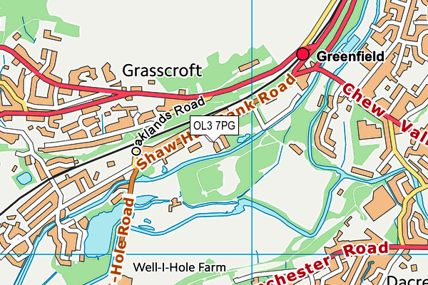 OL3 7PG map - OS VectorMap District (Ordnance Survey)