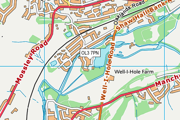 OL3 7PN map - OS VectorMap District (Ordnance Survey)