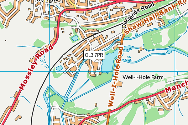 OL3 7PR map - OS VectorMap District (Ordnance Survey)