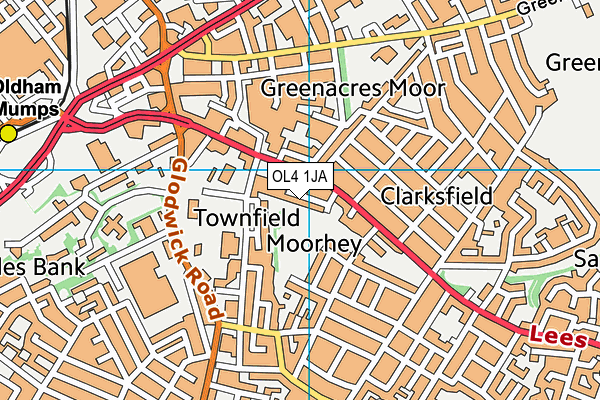 OL4 1JA map - OS VectorMap District (Ordnance Survey)