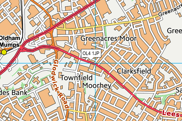 OL4 1JP map - OS VectorMap District (Ordnance Survey)