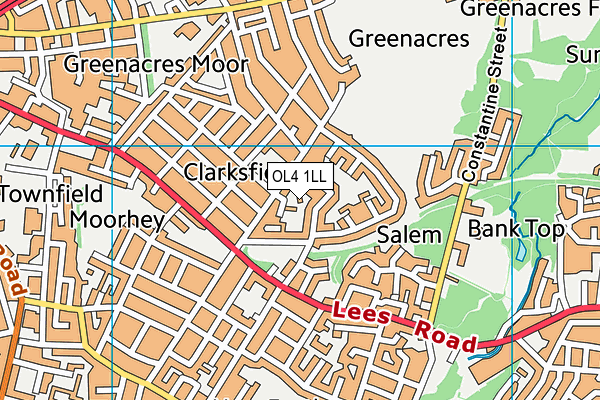OL4 1LL map - OS VectorMap District (Ordnance Survey)