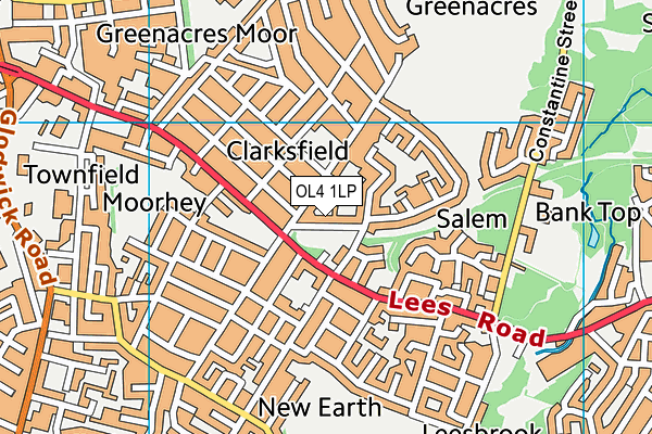 OL4 1LP map - OS VectorMap District (Ordnance Survey)