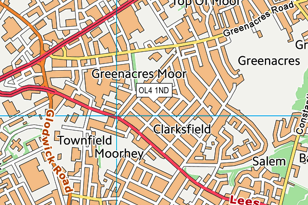 OL4 1ND map - OS VectorMap District (Ordnance Survey)