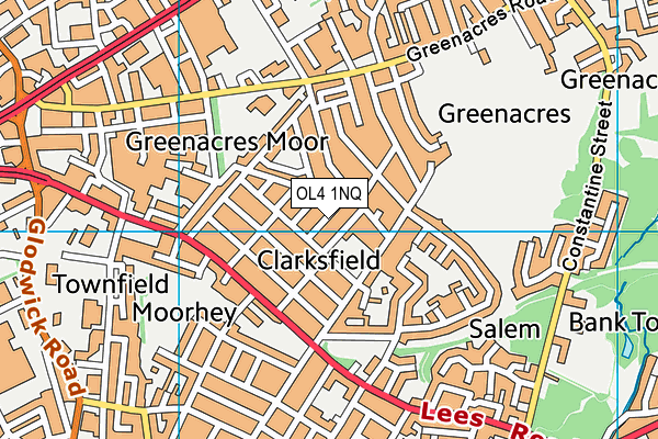 OL4 1NQ map - OS VectorMap District (Ordnance Survey)