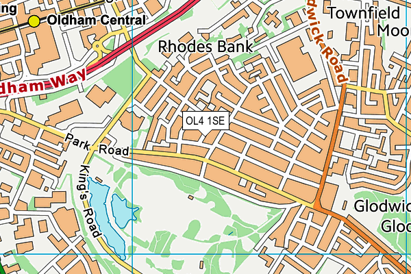 OL4 1SE map - OS VectorMap District (Ordnance Survey)