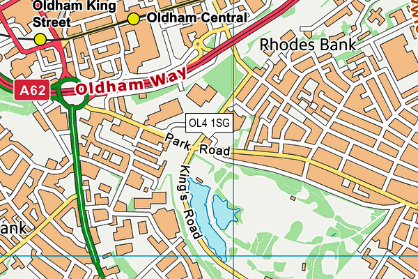 OL4 1SG map - OS VectorMap District (Ordnance Survey)
