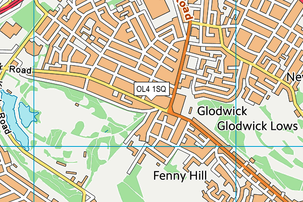 OL4 1SQ map - OS VectorMap District (Ordnance Survey)