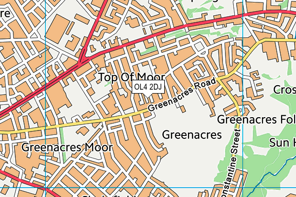 OL4 2DJ map - OS VectorMap District (Ordnance Survey)
