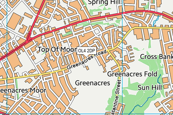 OL4 2DP map - OS VectorMap District (Ordnance Survey)