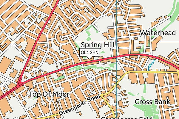OL4 2HN map - OS VectorMap District (Ordnance Survey)
