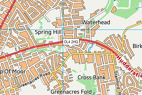 OL4 2HQ map - OS VectorMap District (Ordnance Survey)